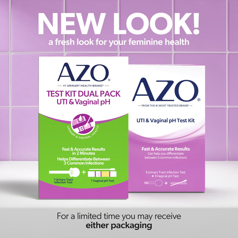 AZO Urinary Tract Infection (UTI) Test Strip + Vaginal pH Test Kit, Fast & Accurate Results, from The #1 Most Trusted Brand, FSA/HSA Eligible Pack of 1