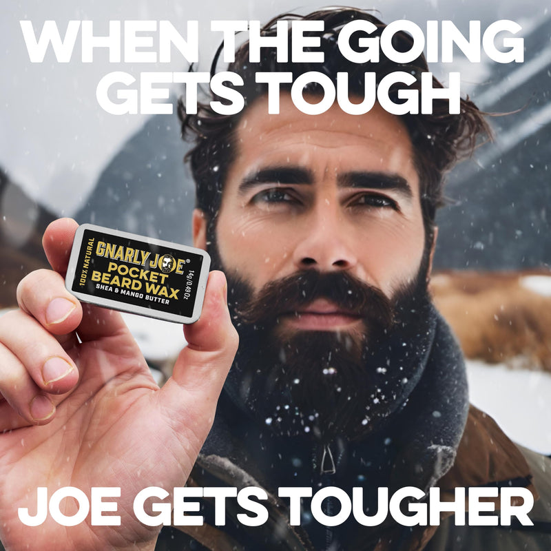[Australia] - Gnarly Joe Pocket Beard Wax, Beard Styling & Smoothing Wax for Men, Triple Action: Style, Straighten and Care for Your Beard (14g) 14g (Pack of 1) 