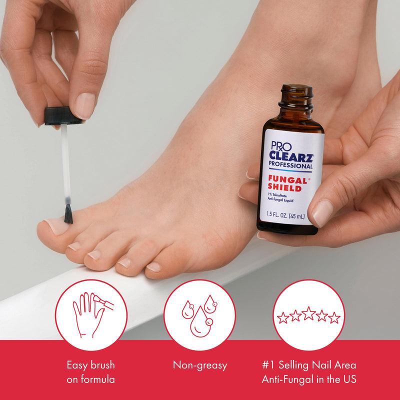 Fungal Shield Professional Antifungal Treatment, Maximum Strength Tolnaftate 1% Liquid, 1.5 fl oz Clinical Size