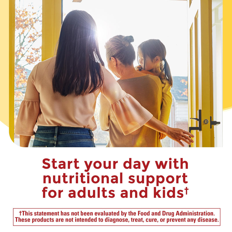 Nature Made Adult & Kids Multivitamin Gummies Combo Pack, Multis with Vitamin C, Vitamin D3, B Vitamins, Zinc, Omega 3 Fish Oil & More, Two Multivitamin Bottles for Whole Family