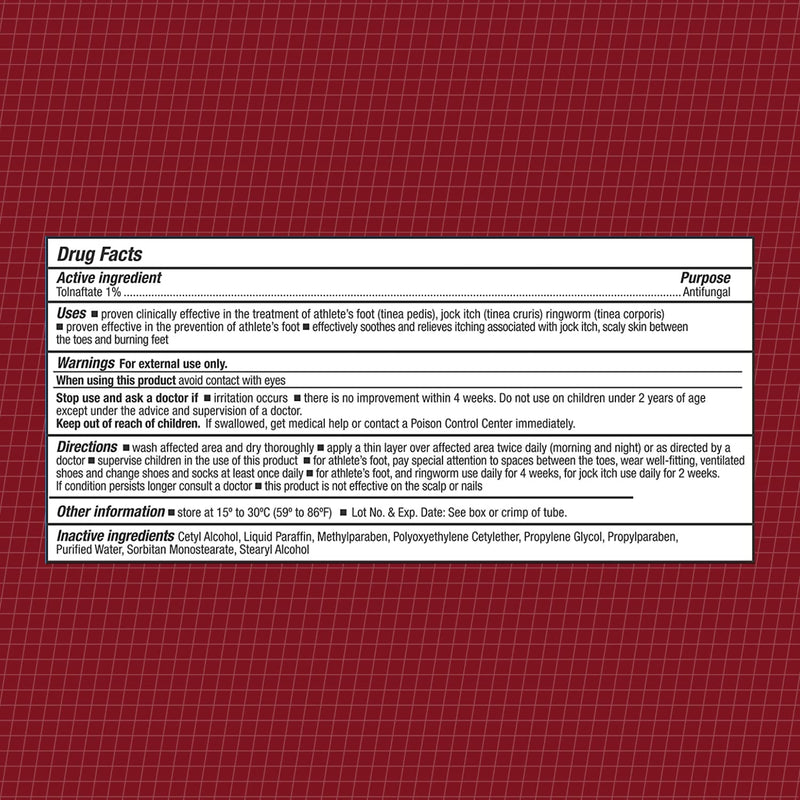 [Australia] - CareAll Tolnaftate Cream USP 1%, 1.0 oz Tube (6 Pack), Effective Antifungal Treatment for Athlete’s Foot, Jock Itch, Ringworm. Relief from Itching. Compare to The Leading Brand. 