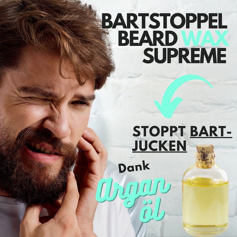 [Australia] - Beard Wax Cedar Wood Sandalwood - Beard Stubble © Oud Wood Oak Supreme Beard Care - Men's Biotin Beard Growth - with Argan Oil Jojoba Oil Castor Oil 30 ml (Pack of 1) 
