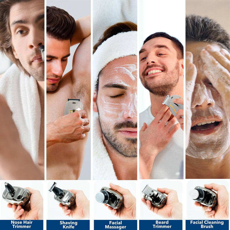 [Australia] - Head Shaver for Bald Man Cordless Electric Shavers - Detachable Heads Shavers for Men Waterproof Mens Razors for Shaving Rechargeable 7D Rotary Head Shaver,Nose Hair Trimmer,Ear Hair Trimmer for Men 