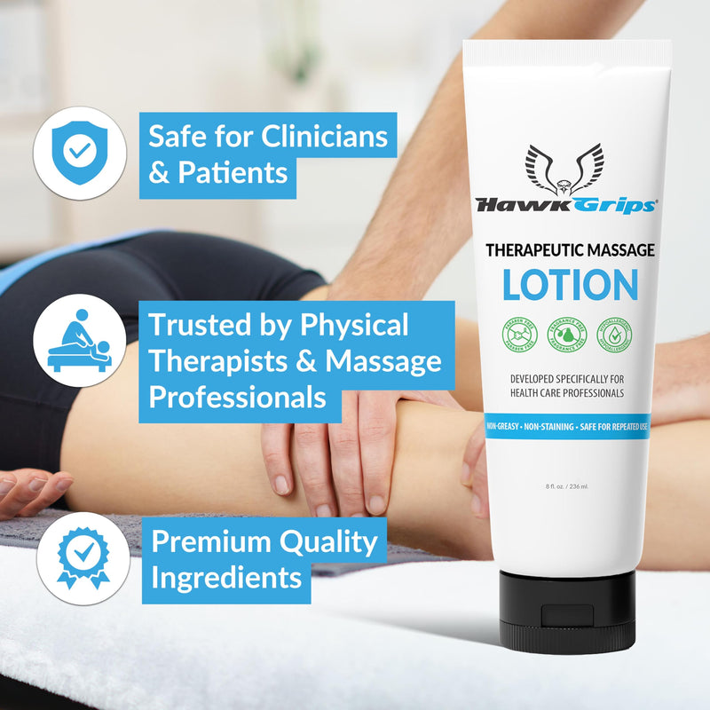 [Australia] - 8oz Therapeutic Massage Lotion for Massage Therapy, Unscented, Professional, Scraper Tool Massage Lotion, Deep Tissue, Cupping Therapy, Non-Greasy, Non-Staining, Shea Butter, Pack of 1 8 Fl Oz (Pack of 1) 