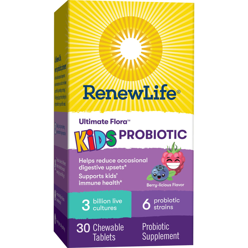 [Australia] - Renew Life Kids Probiotic Gummies, Supports Digestive & Immune Health, Prebiotics & Probiotics, Raspberry, 30 Gummies 30 Count (Pack of 1) 