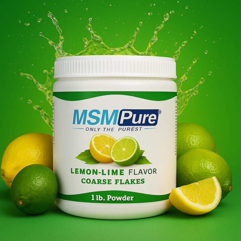KALA HEALTH MSMPure Lemon Lime Flavored MSM Powder Coarse Flakes, 1 lb | OptiMSM Powder Supplement, US-Sourced MSM, Organic Sulfur, Vegan, Joint Comfort & Mobility, Skin Appearance, Hair & Nails 1 Pound (Pack of 1)