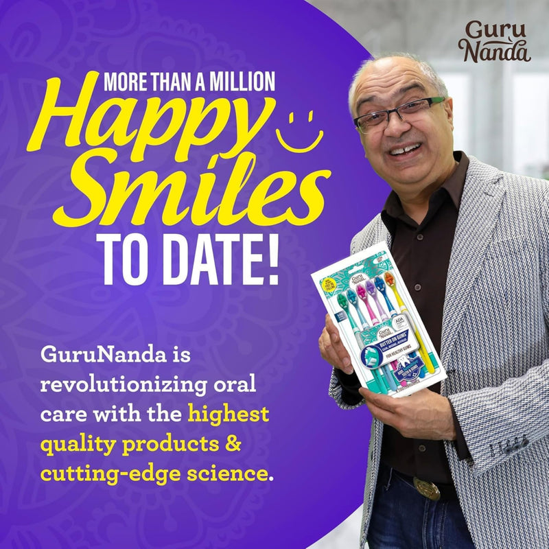 [Australia] - GuruNanda Butter On Gums Toothbrush, ADA Accepted, with 8000+ Ultra Soft Softex Bristles for Sensitive & Receding Gums, Perfect for Whiter Teeth, 6 Ct (Pack of 4) Multicolor 24 Count (Pack of 1) 