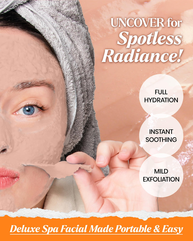 LINDSAY Vitamin Modeling Mask Cup Pack - Korean Skin Care Face Mask Modeling Pack – Single-Use Soothing Moisturizing Face Mask w/Spatula Spoon – Spa Facial Peel-off Mask (6 ea, 0.36 lb)