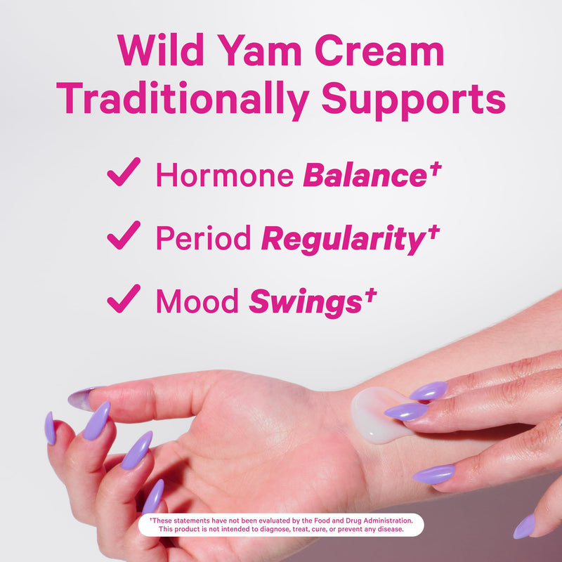 [Australia] - Pink Stork Wild Yam Cream - Progesterone Cream - Topical + Natural Hormone Balance for Women - PMS, Fertility, Perimenopause, Menopause - Alternative to Pills or Supplement - Unscented, 4 oz 