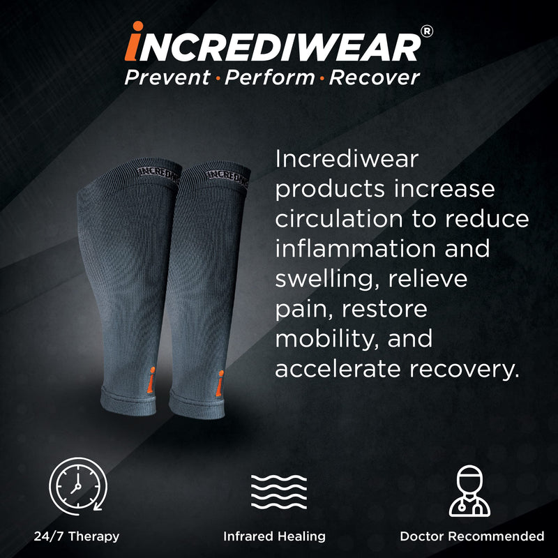 [Australia] - Incrediwear Calf Sleeve - Calf Sleeves for Men and Women to Help with Muscle Pain Relief, Shin Splints, and Muscle Recovery (Charcoal, S/M) Small/Medium (Pack of 1) 