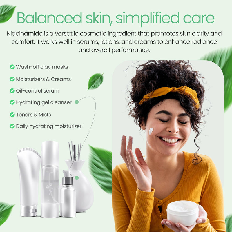 Pure Niacinamide Powder for Skin Care (Vitamin B3) DIY Niacinamide Serum, Niacin Powder (4 Ounce / 113 Gram) Cosmetic Grade 4 Ounce (Pack of 1)