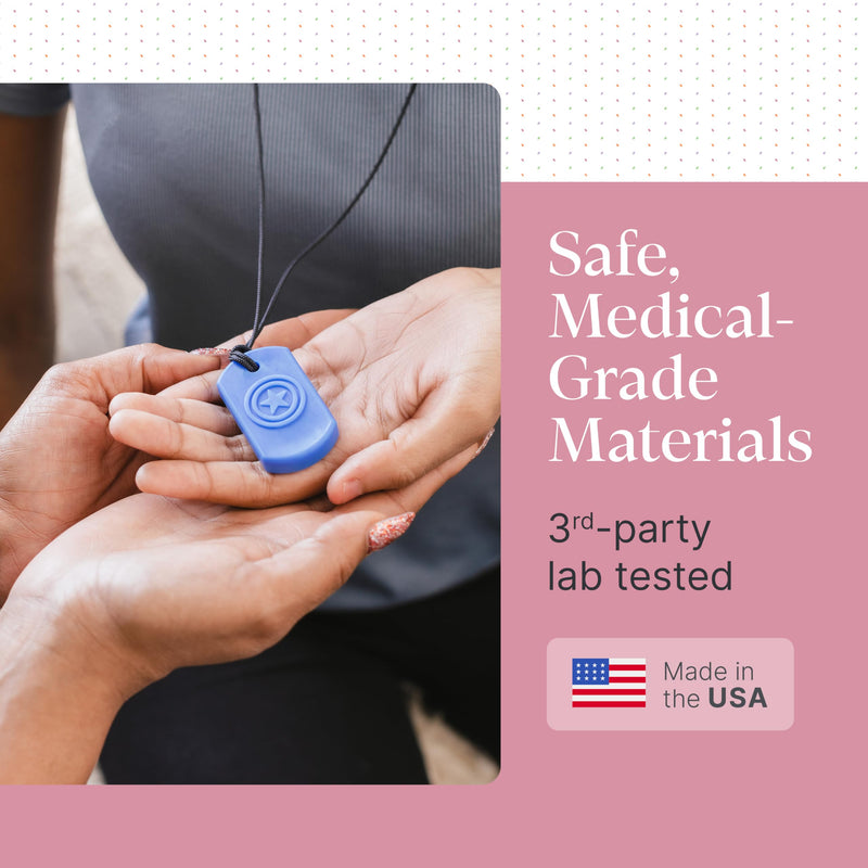 [Australia] - ARK Super Star, Chew Necklaces for Sensory Kids and Adults, Oral Fidget for Autism, ADHD, SPD, Anxiety, Medical-Grade Sensory Chew Necklace, Standard, Softest, Red 