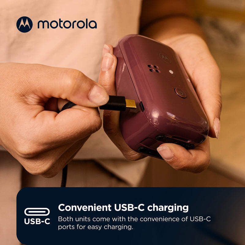 [Australia] - Motorola PIP12 Travel Baby Monitor - Audio-Only Portable Baby Monitor with Rechargeable Batteries, No Wi-Fi Baby Travel Essential, Long-Range Child Safety, Includes Water-Resistant Travel Case 