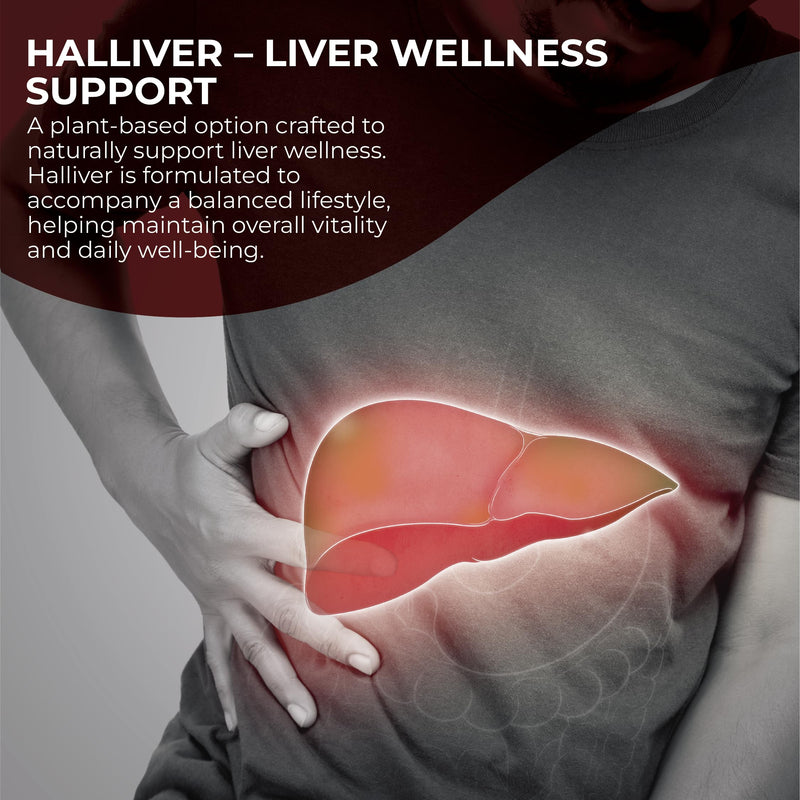Halliver Liver Supplement with Milk Thistle, 60 Tablets | Liver Cleanse Detox & Digestive Support Supplement with B Vitamins, Artichoke & Aloe Vera, Non-GMO, Gluten Free