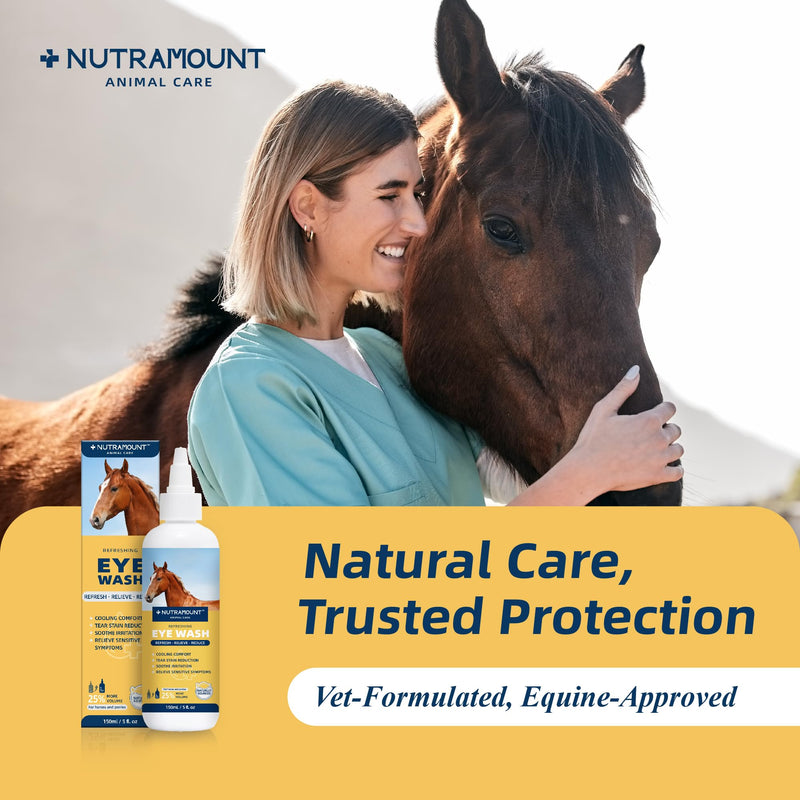 [Australia] - Eye Wash for Horses and Ponies 150ML/5 fl. oz Mild Botanical Formula Reduces Tear Staining 1 Bottle 1 Piece 
