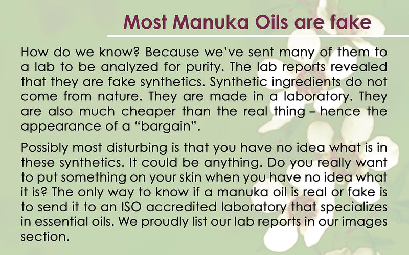 Manuka Oil - 33x More Powerful Than Tea Tree Oil - Best Treatment for Toenails, Acne, Irritated Skin, Feet and More Manuka 0.33 Fl Oz (Pack of 1)
