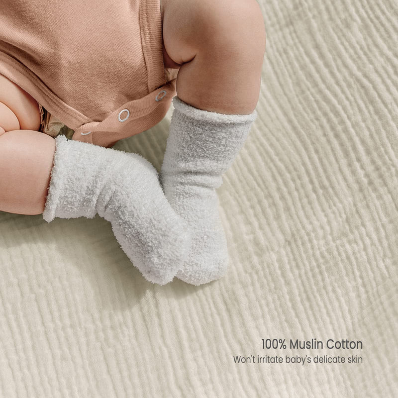 [Australia] - Baby Changing Pad Cover: Muslin Diaper Changing Table Pad Cover - Changing Pad Sheets for Girls Boys S-Cream&Sand Solid 