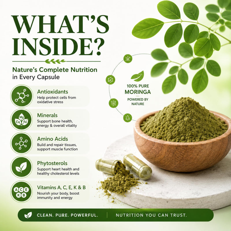 Organic Moringa Capsules 800mg, 3rd Party Tested & Non-GMO, 360 Count | Moringa Capsules Superfood for Energy, & Immune Support, Rich in Antioxidants, Essential Vitamins & Amino Acids, Gluten Free 360 Count Pack of 3