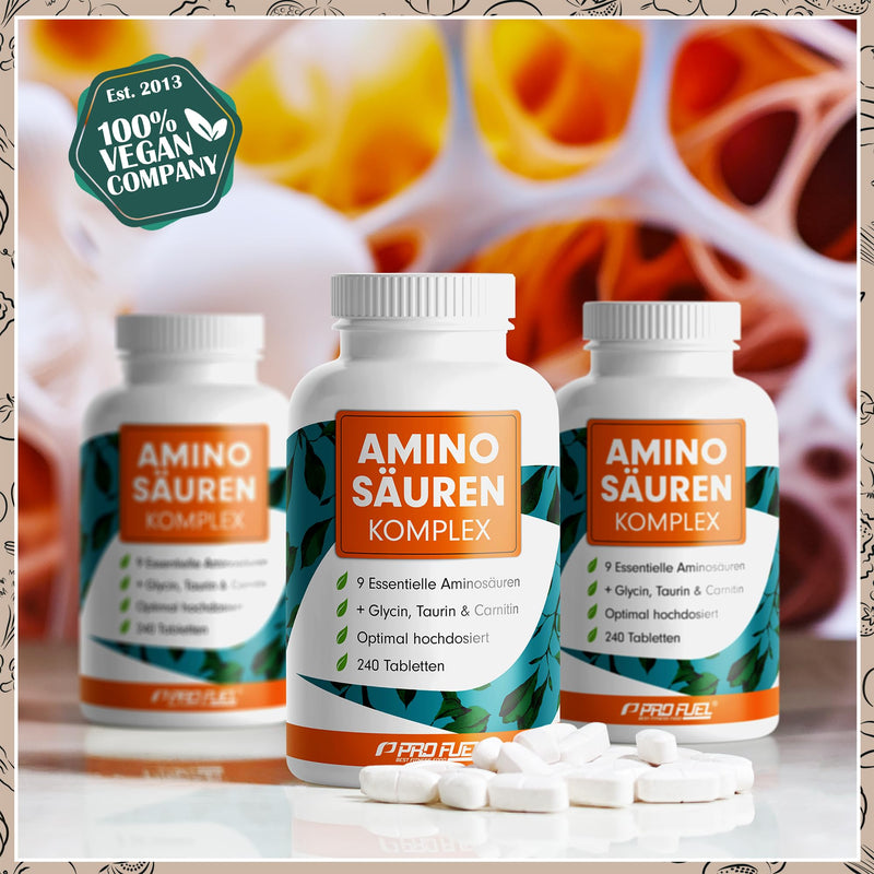 [Australia] - High-dose amino acid complex - 240 tablets - 6,000 mg amino acids per day - 9 essential amino acids + 3 co-factors: taurine, carnitine & glycine - laboratory tested with certificate - 100% vegan amino acid complex 284 g (pack of 1) 