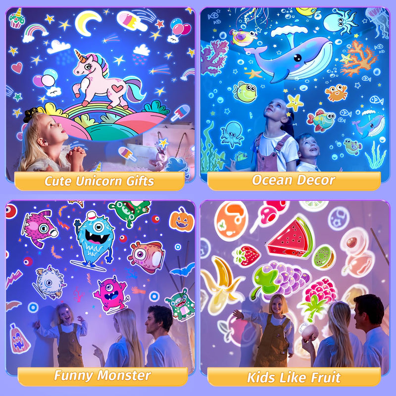 [Australia] - One Fire Night Light for Kids Room Decor 15 Films+10 Soothing Sound Machine Baby Night Light Projector, Remote Kids Night Lights for Bedroom, Rechargeable White Noise Kawaii Baby Girl Gifts for Girls Pink 
