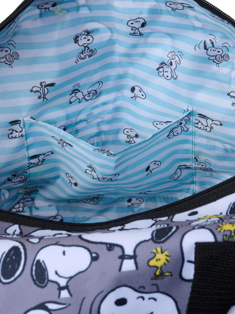 Peanuts Tote Duffel Bag Snoopy Woodstock All Over Print Weekender Travel