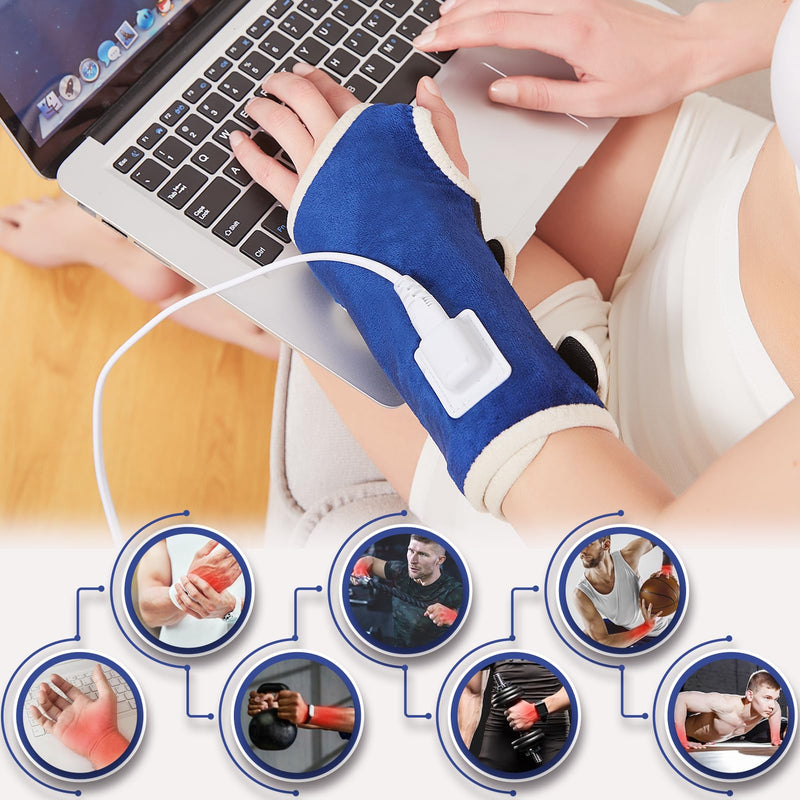 [Australia] - CAMECO Heating Pad for Wrist Pain Relief, Heated Wrist Wrap for Carpal Tunnel, 10-90Min Timer 