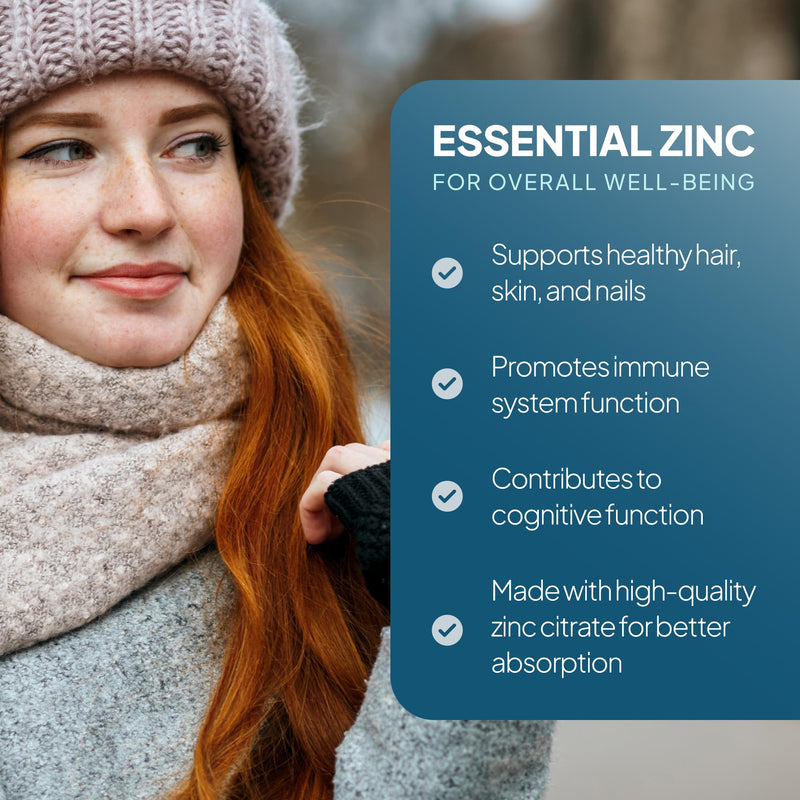 Zinc 15mg Tablets | Contributes to Normal Fertility, Hair, and Immune System Function | Potent One-a-Day Formula | 360 Tablets = 12 Months' Supply | Manufactured in The UK to GMP Standards Unflavoured 180 count (Pack of 2)