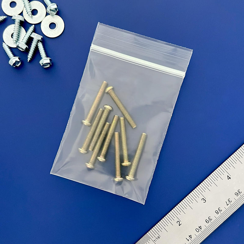 Plymor 3 x 4 inch, 4 Mil Zipper Reclosable Bags (Pack of 100) | Heavy-duty plastic for jewelry, beads, rings, earrings, pills, vitamins, spices, coins, screws & small parts 3" x 4" (100 Count)