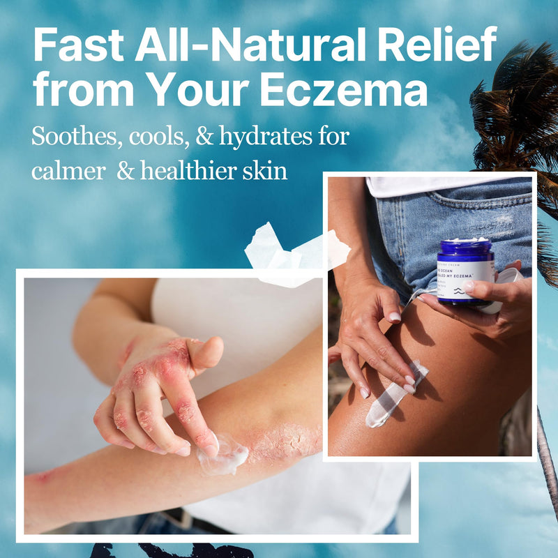 [Australia] - Natural Soothing Cream - Sea Moss Colloidal Oats - for Eczema Psoriasis Prone Skin - Minerals from The Sea - for Sensitive Skin - Hydrating Eczema Cream for Dry Skin (4 Oz) 
