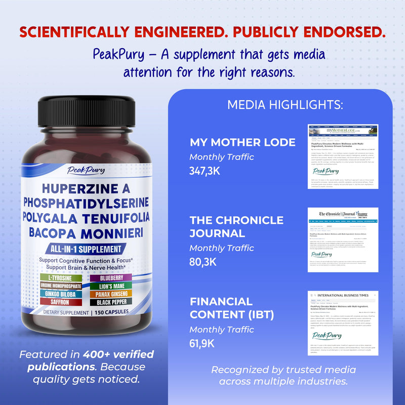 [Australia] - Premium All-in-1 with Huperzine A, Phosphatidylserine, Polygala & Bacopa ‚Äì 150 Capsules ‚Äì Made in USA ‚Äì Non-GMO & Gluten-Free* 150 count (pack of 1) 