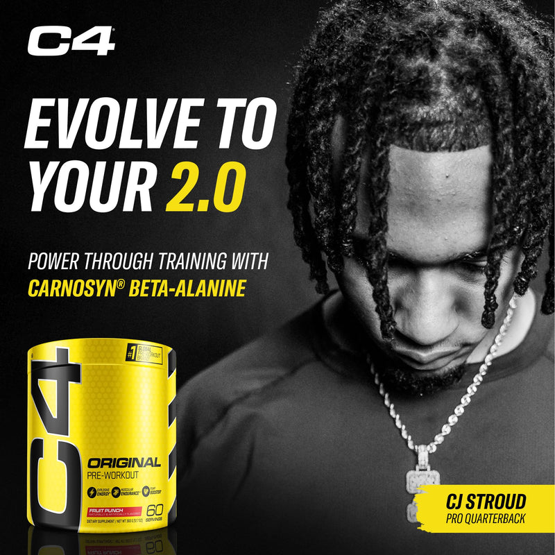 [Australia] - C4 Original Pre Workout Powder Fruit Punch - Vitamin C for Immune Support - Sugar Free Preworkout Energy for Men & Women - 150mg Caffeine + Beta Alanine + Creatine - 60 Servings 60 Servings (Pack of 1) 