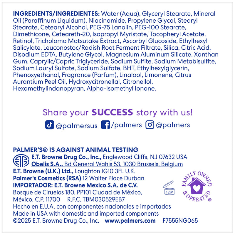 Palmer's Skin Success Anti Dark Spot Face Cream with Vitamin E (2.7 Oz) | Fade Cream with Niacinamide, Helps Reduce Dark Spots, Age Spots, and Unevens Skin Tones for Brighter, More Radiant Skin 2.7 Fl Oz (Pack of 1)