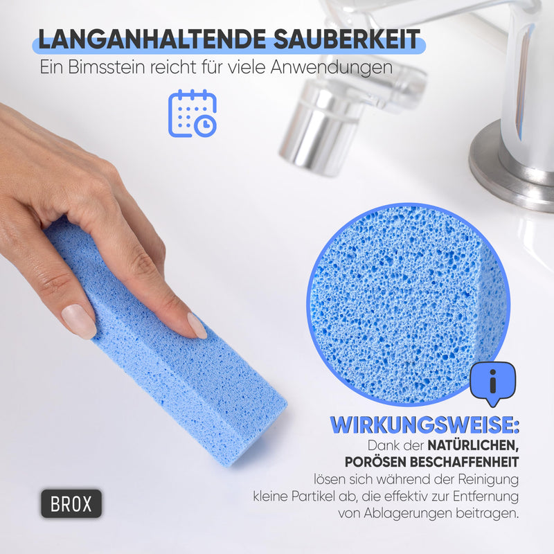 [Australia] - Pumice Stone Toilet Block - Cleaning Stone Blue (5 pieces) - Wonder Cleaning Stone for Toilet, Bathroom, Kitchen & Foot Care - Effective Limescale and Urine Stone Remover - Pumice Stone - The No. 1 Toilet Cleaner 1 piece (pack of 5) 