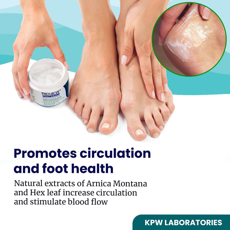 KPW Laboratories for Dry Cracked Heels - All-Natural Foot Care for Women and Men, Hydrating Foot Cream for Dry Feet to Promote Circulation 3 Ounce (Pack of 1)