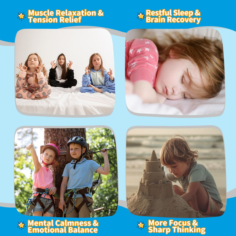 Kids Magnesium Glycinate Liquid Drops with Omega-3, Ashwagandha, Vitamin B6, D3, K2, Calcium & Chamomile - Magnesium Drops for Kids Sleep, Calm, Focus, Brain & Mood - Pineapple Flavor 2 Fl Oz (Pack of 1)