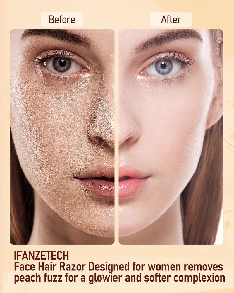 [Australia] - Rechargeable eyebrow razor facial hair remover for women: precision eyebrow trimmer and facial razor for women, iFanzeTech painless women's razor face, for cheeks, chin 