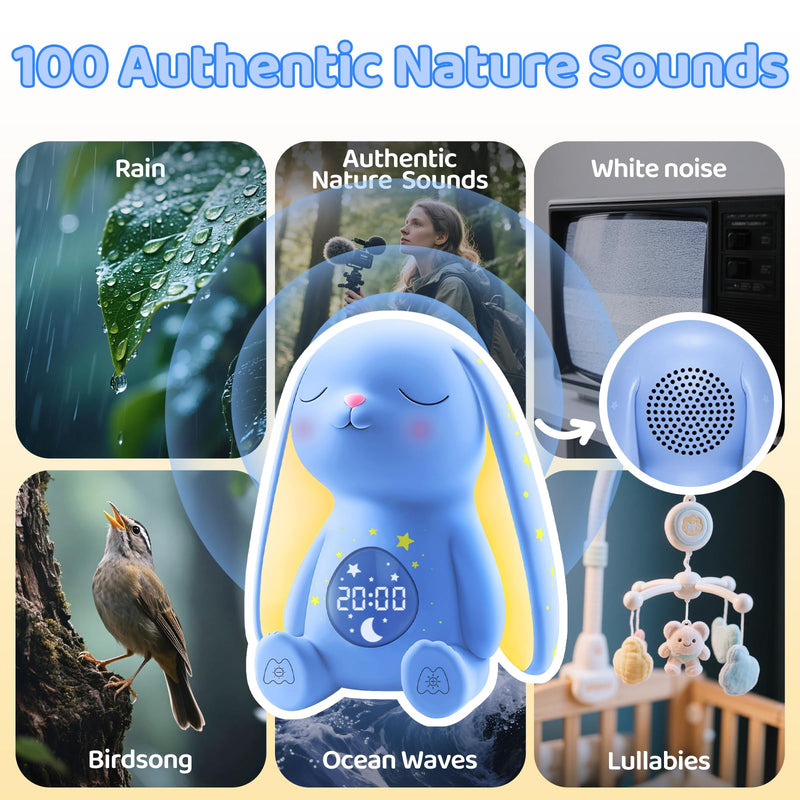 [Australia] - 2025 Mom's Choice Awards | White Noise Sound Machine Baby with Night Light, Cry Detection,100 Soothing Sounds, App Control, 150% Battery Life, 50% Faster Sleep, Newborn Essentials 