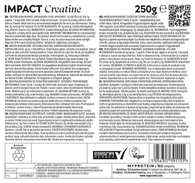 [Australia] - Myprotein Creatine Monohydrate 250g 