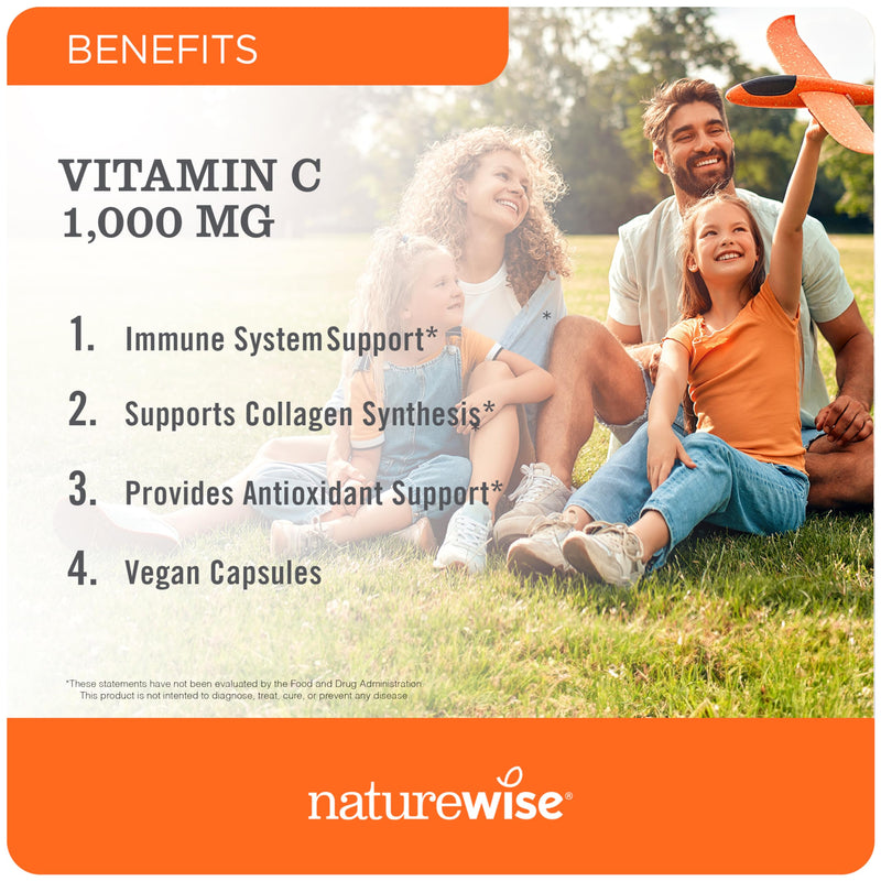 NatureWise Vitamin D3 5000IU (125mg) 360 Count + Vitamin C 1000mg Capsules 120 Count - Bundle for Daily Immune & Heart Health - Gluten Free, Non-GMO, Halal Gelatin