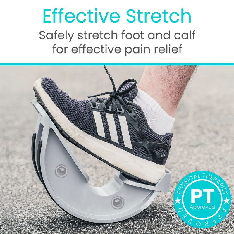[Australia] - Vive Foot Rocker - Calf Stretcher for Achilles Tendinitis, Heel, Feet, Shin Splint, Plantar Fasciitis Pain Relief - Stretches Strained Leg Muscle - Ankle Wedge Stretch Improves Flexibility Small 