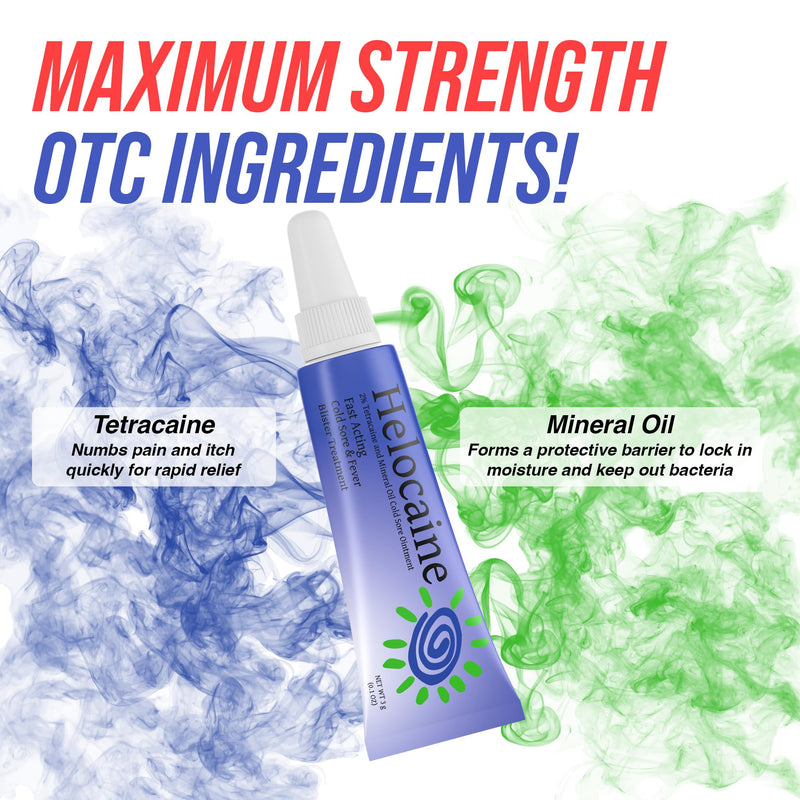 [Australia] - Fast Acting Cold Sore Canker Sore Treatment for Lips & Inside Mouth, Oral and Topical Rapid Pain Relief Over-The-Counter, 3g, 0.1 oz Tube, 1 Pack 