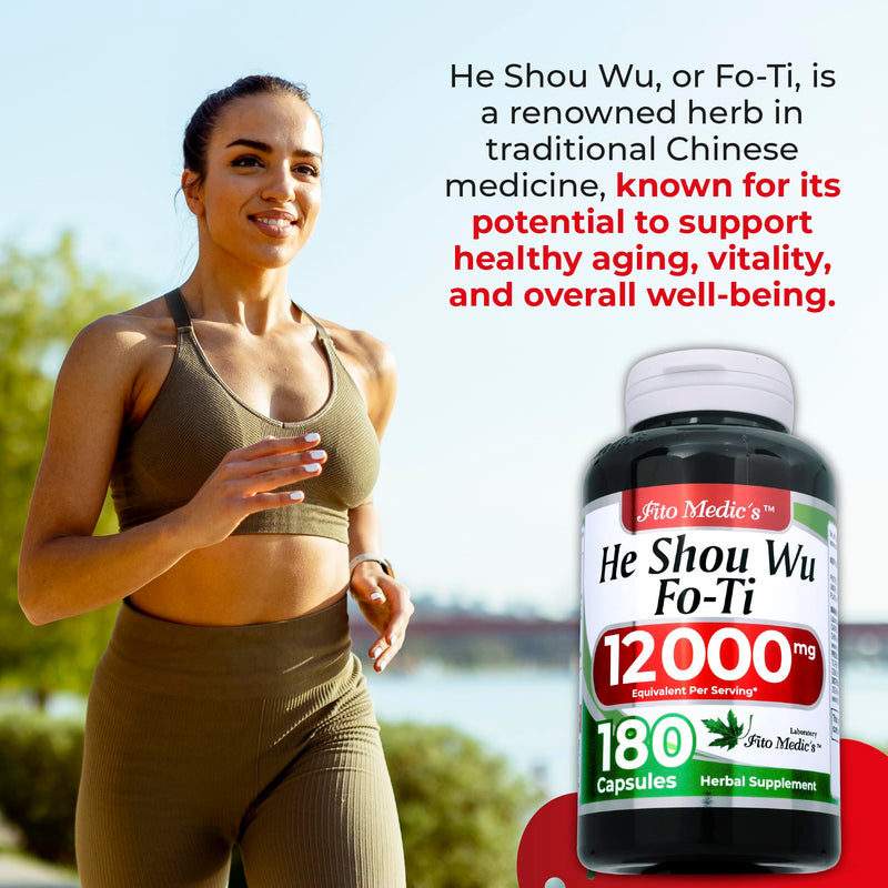 FITO MEDIC'S Lab | he shou wu | fo ti Capsules |180 Capsules | fo ti.