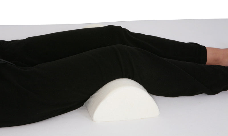 [Australia] - Deluxe Comfort Half Moon / Cylinder Memory Foam Pillow - Back and Knee Pain Relief - Bed Pillow, Firm - White, (HCMF-001-02) 