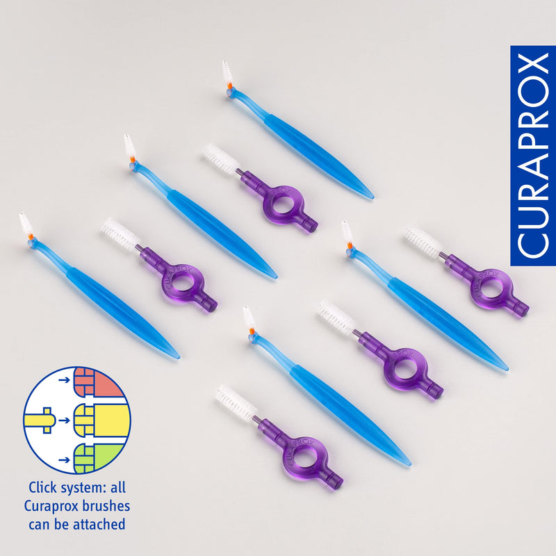 [Australia] - Curaprox interdental brushes CPS 18 ortho, refill, 5 pieces, purple, 2 mm diameter, 8 mm effectiveness, refill pack without holder, 5 pieces (pack of 1) 