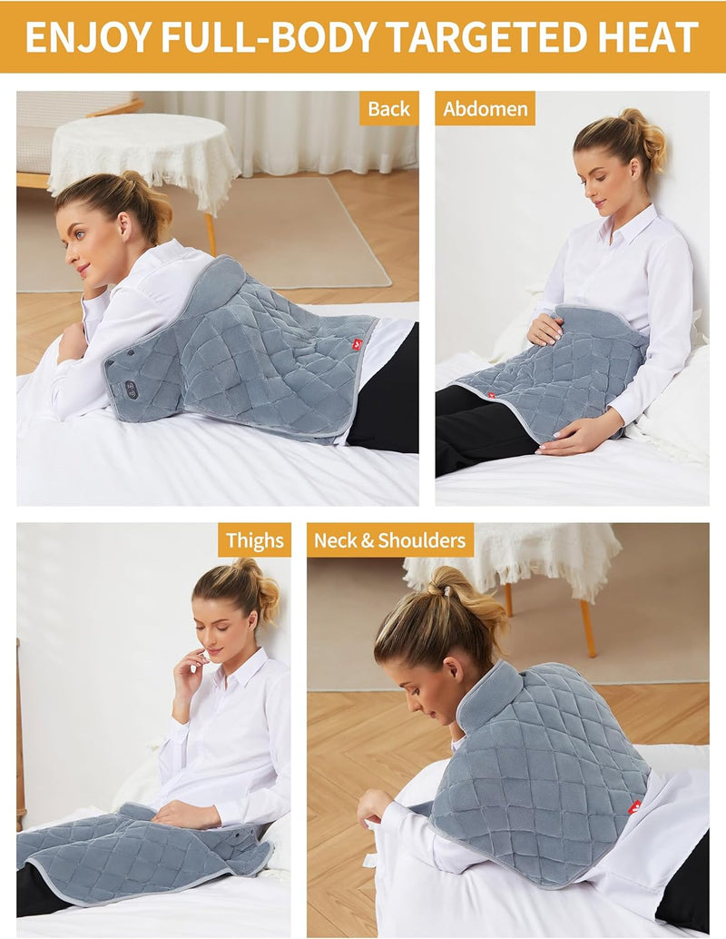 [Australia] - Arlierss graphene heating pad neck shoulder with 10000mAh battery, heat pad wireless back with 3 heating levels, neck warmer shoulder warmer electrically weighted with automatic switch-off, 55x50cm heating 