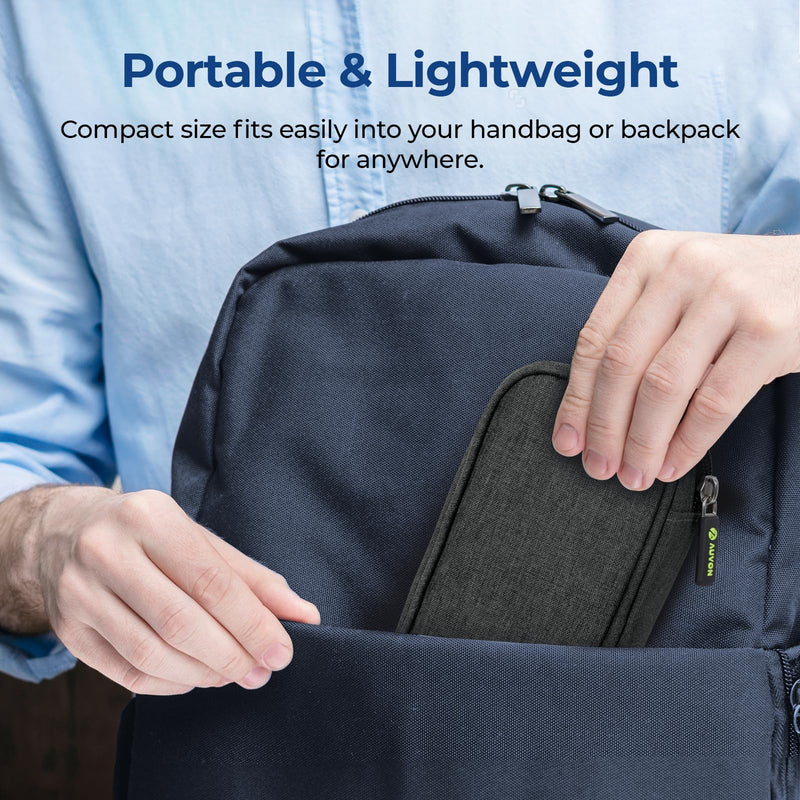 [Australia] - AUVON Insulin Pen Cooler Travel Case with 2 * 90g TSA Approved Ice Packs, Diabetic Medication Insulated Cooling Bag for Insulin Pens and Diabetic Supplies Storage, Compact for Daily Life and Trips Black 