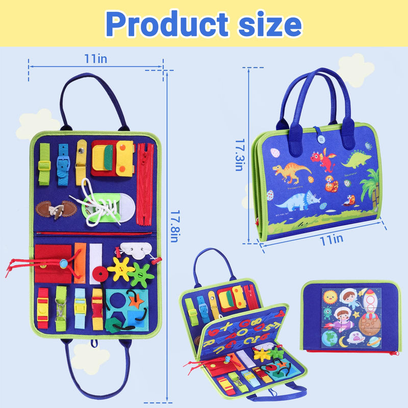 [Australia] - Fidget Blanket for Adults with Dementia ,Dementia Products for Elderly, Alzheimer's and Dementia Therapy Aid Busy Blanket, Anxiety Relief and Sensory Stimulation, Three-page with Alphabet stickers 
