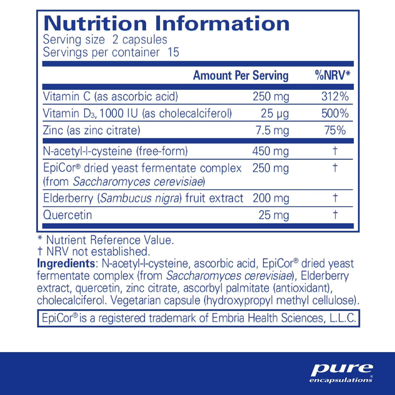 Pure Encapsulations PureDefense - Hypoallergenic Nutritional Supplement with Vitamin C, D and Zinc - 30 Capsules 30 count (Pack of 1)