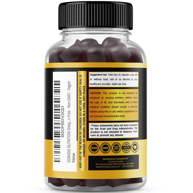 [Australia] - Shilajit Gummies with Sea Moss, Ashwagandha & Lions Mane - (Pure Himalayan Shilajit Supplement for Men & Women, Energy & Immunity Support) - Third Party Tested & Vegan Safe - (60 Gummies) 