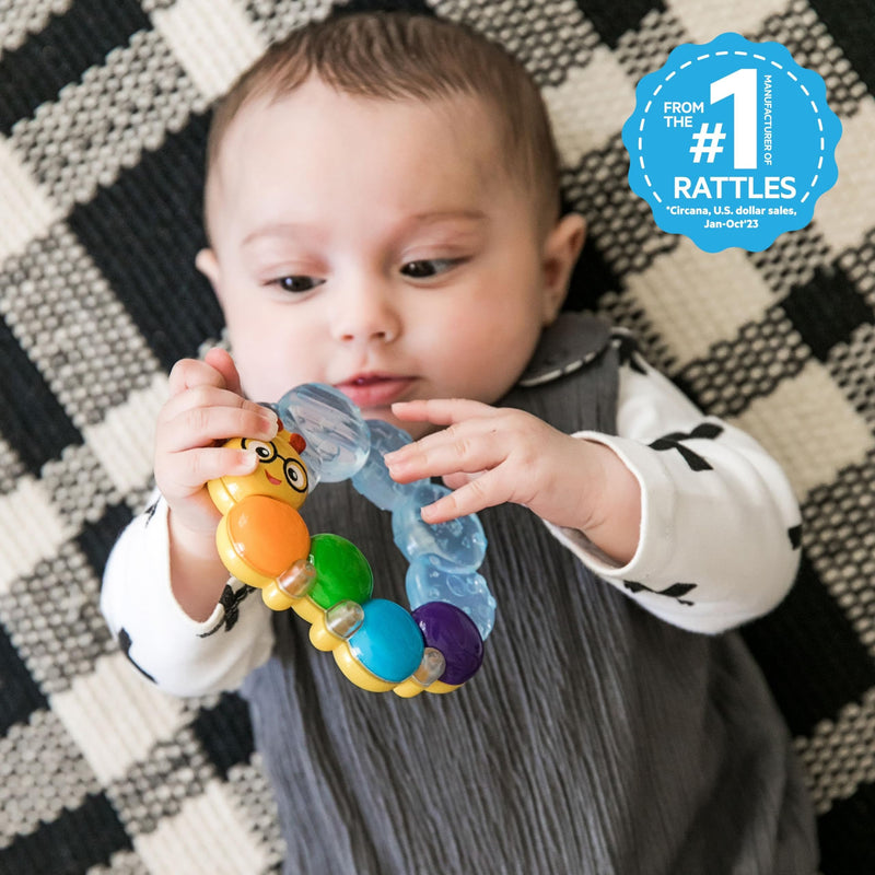 [Australia] - Baby Einstein Teether-pillar Rattle and Chill Teething Toy, Ages 3 months + Cal Teething Ring 